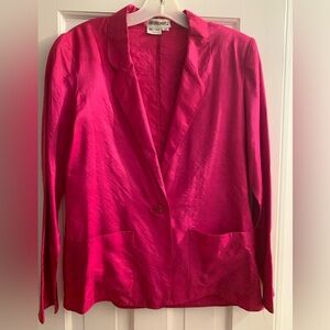 Vintage 1980’s Frances Hanaghan 2 fuschia silk blazer
